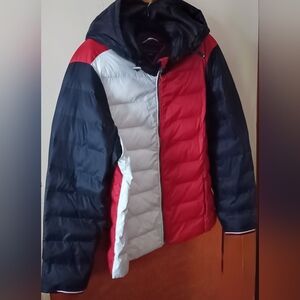 Tommy Hilfiger Women's Red, White, and Black Ski Jacket